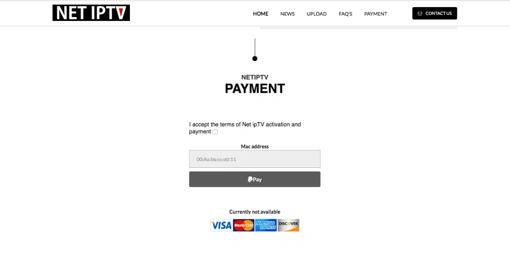 net iptv payment