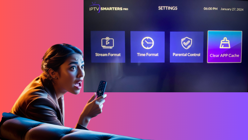 Cache de l’application IPTV Smarters Pro